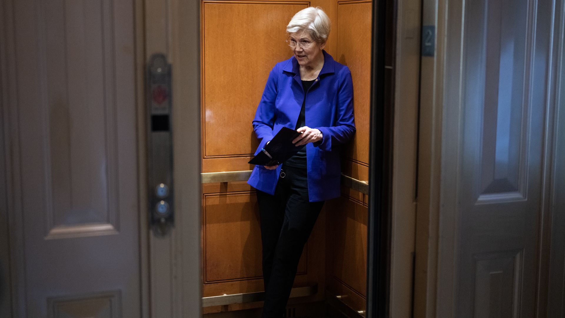 Sen. Elizabeth Warren, D-Mass., is seen during a vote in the U.S. Capitol on Tuesday, June 3, 2025. (Tom Williams/CQ-Roll Call, Inc via Getty Images)
