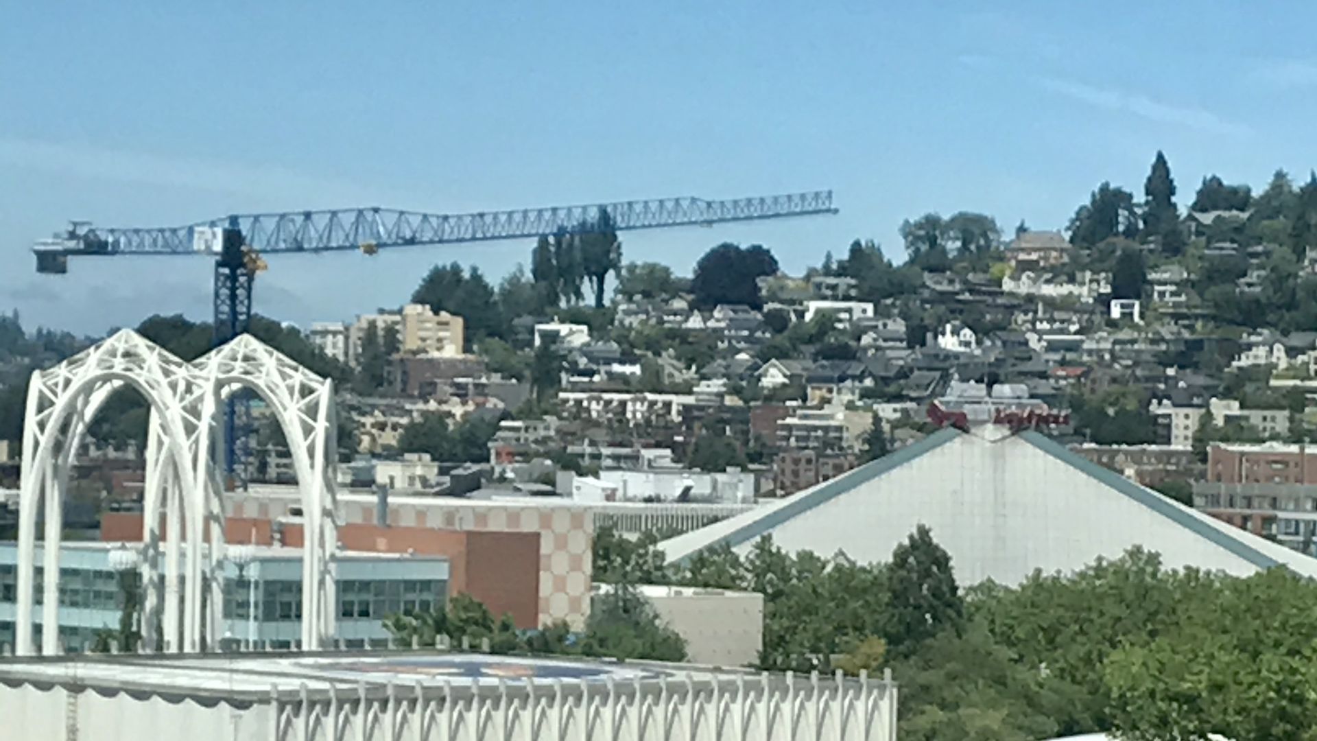 KeyArena in Seattle, WA, in June 2020, next to the Seattle Center. 