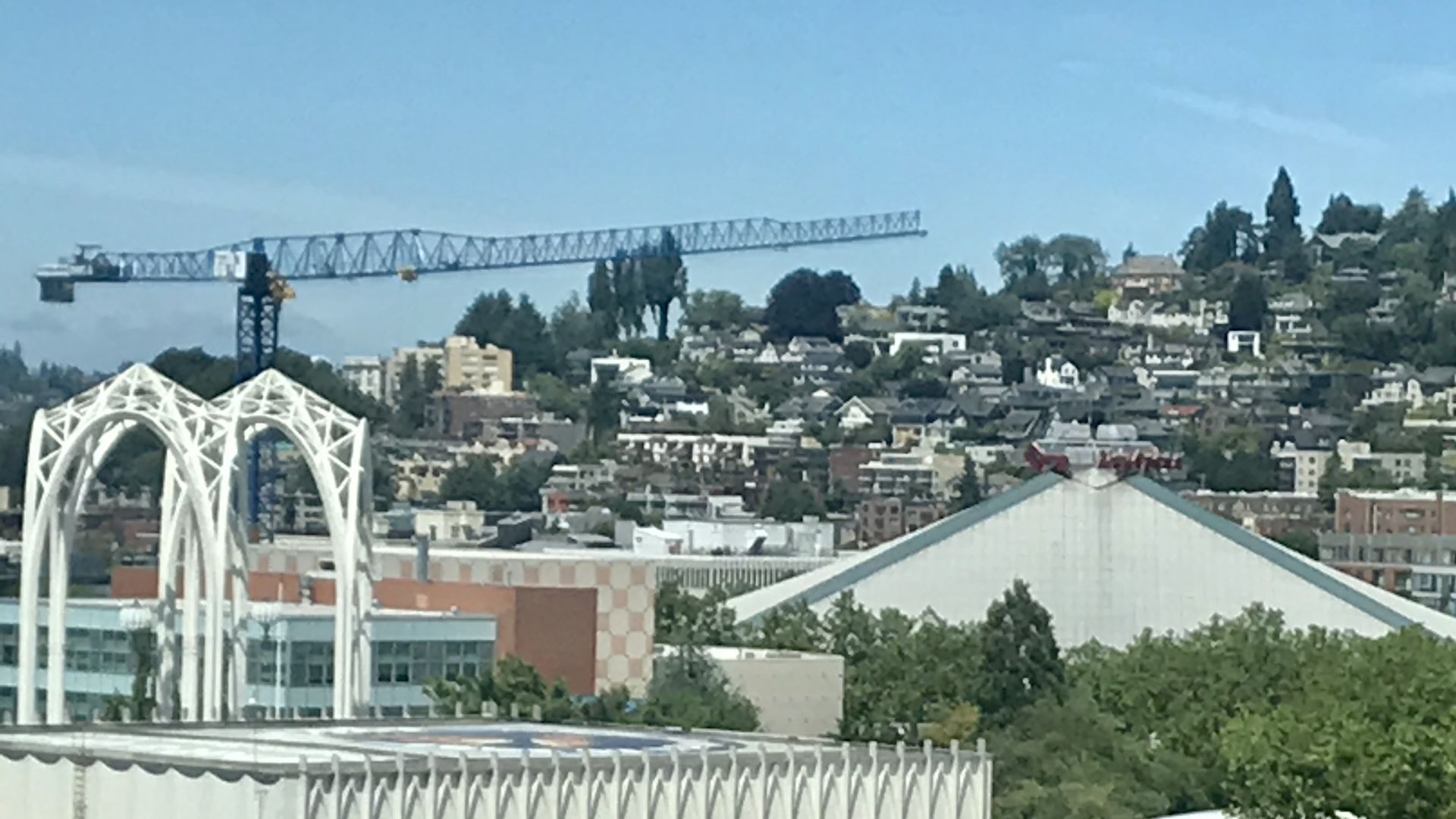 KeyArena in Seattle, WA, in June 2020, next to the Seattle Center.