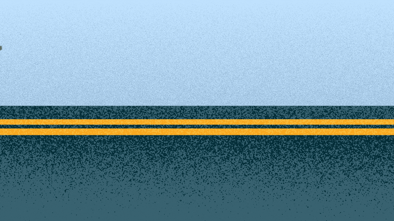 Illustration of an anvil with tires like a 5-axle truck driving down the street, cracking the pavement.