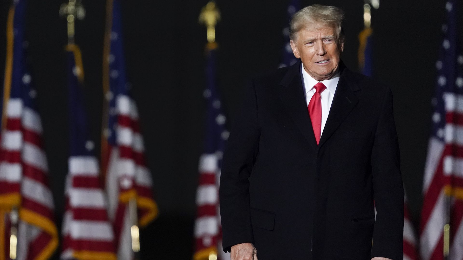 Former US President Donald Trump during a 'Save America' rally in Vandalia, Ohio, US, on Monday, Nov. 7, 2022. 