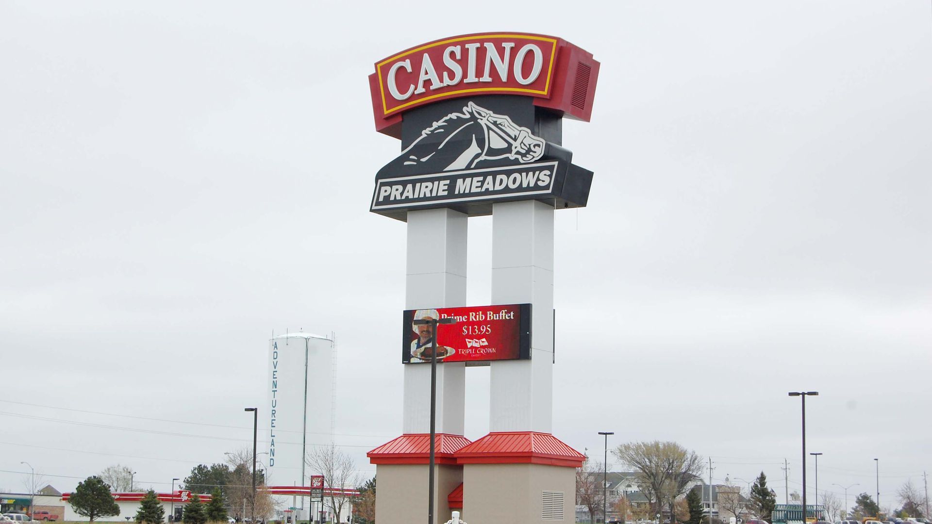 Picture of a Prairie Meadows Casino sign