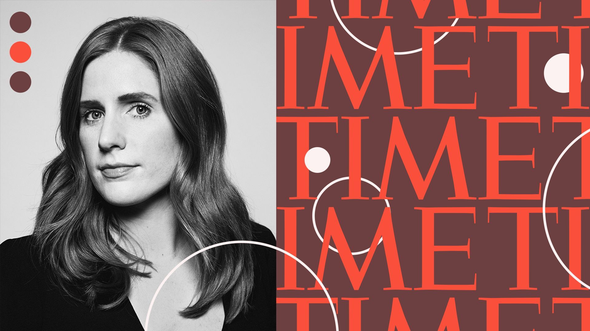 Photo illustration of Kristin Matzen surrounded by abstract shapes and the TIME logo.