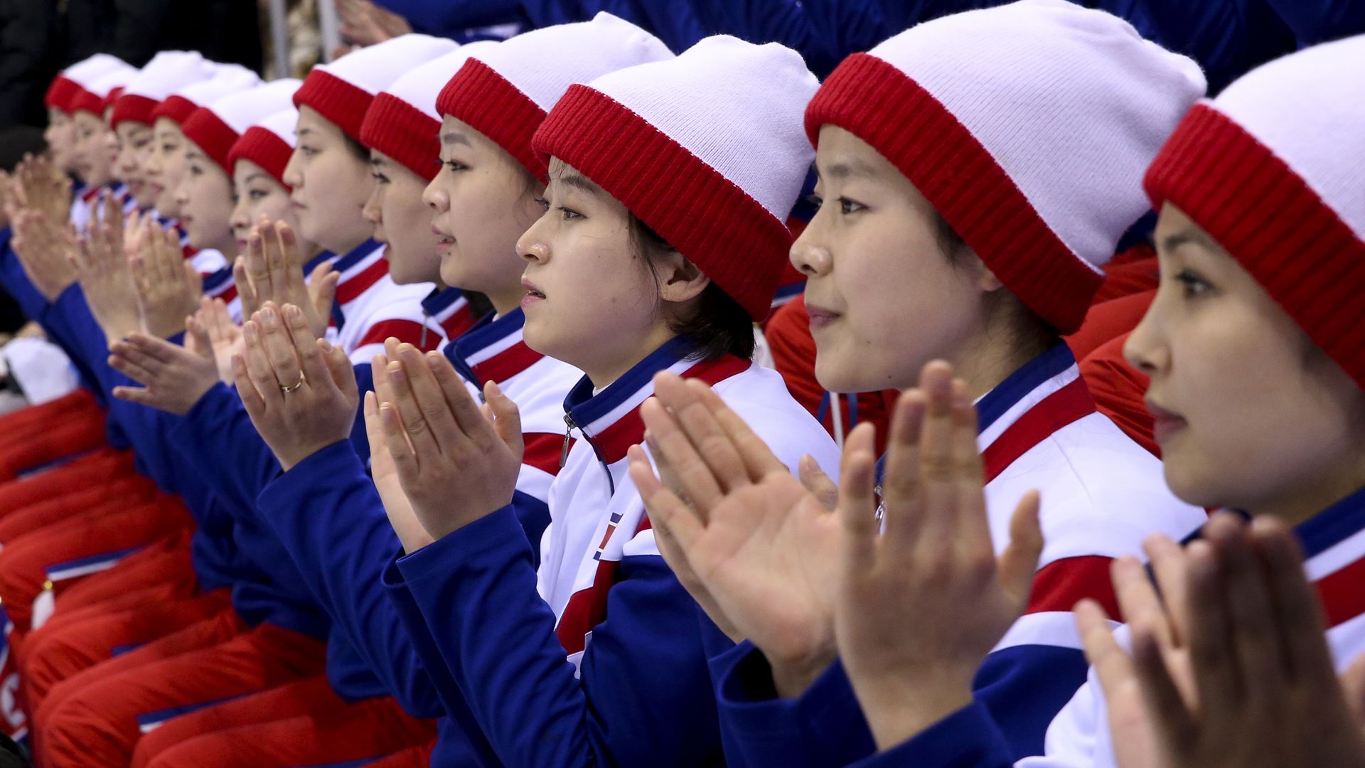 The North Korean 'pom pom girls.' 
