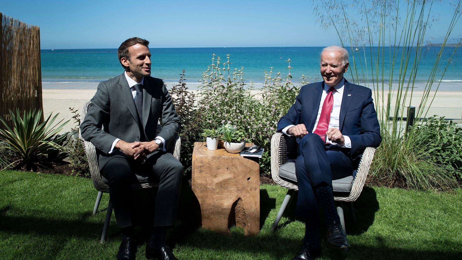 Macron and Biden at G7