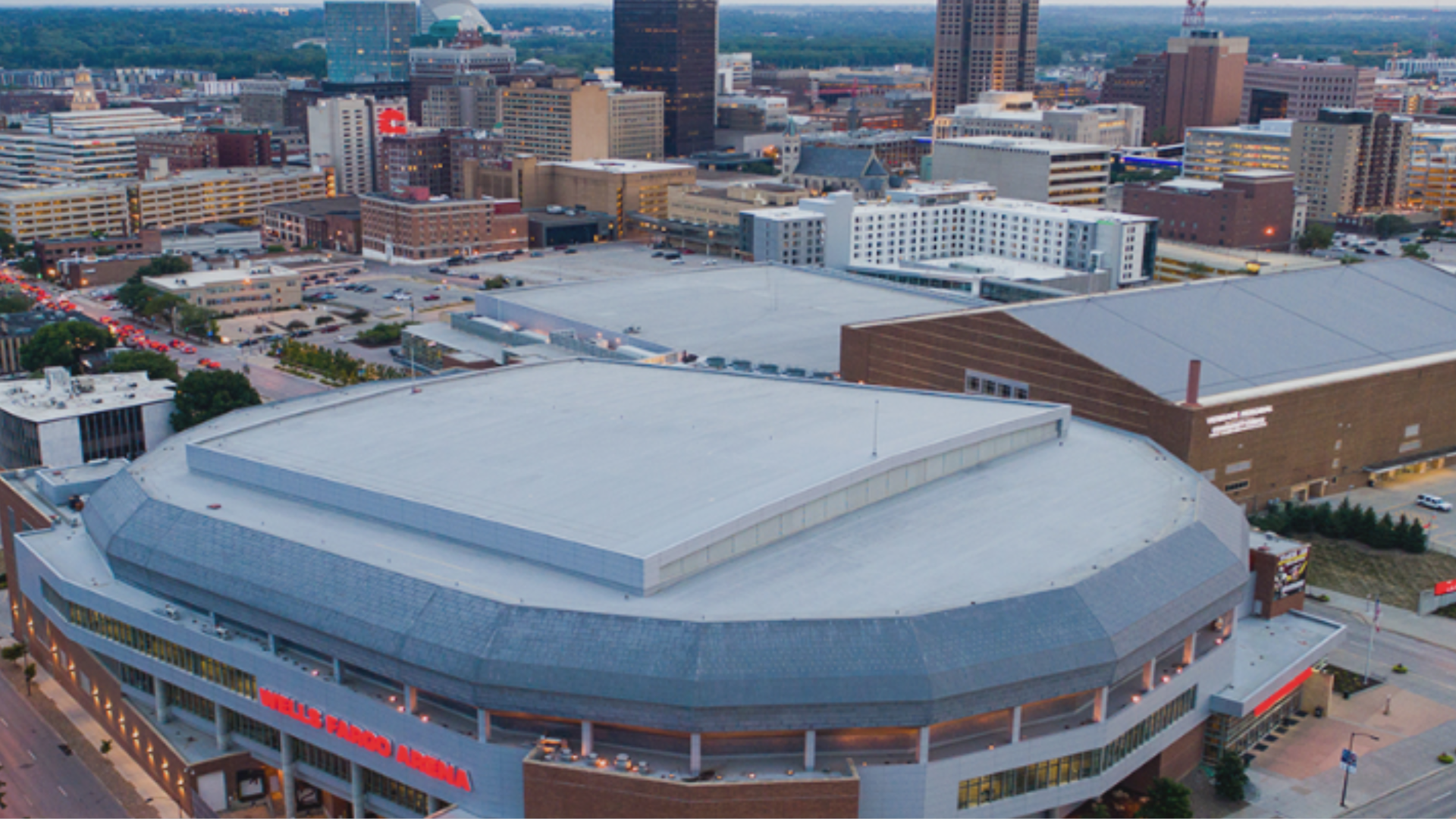 A photo of Wells Fargo Arena.