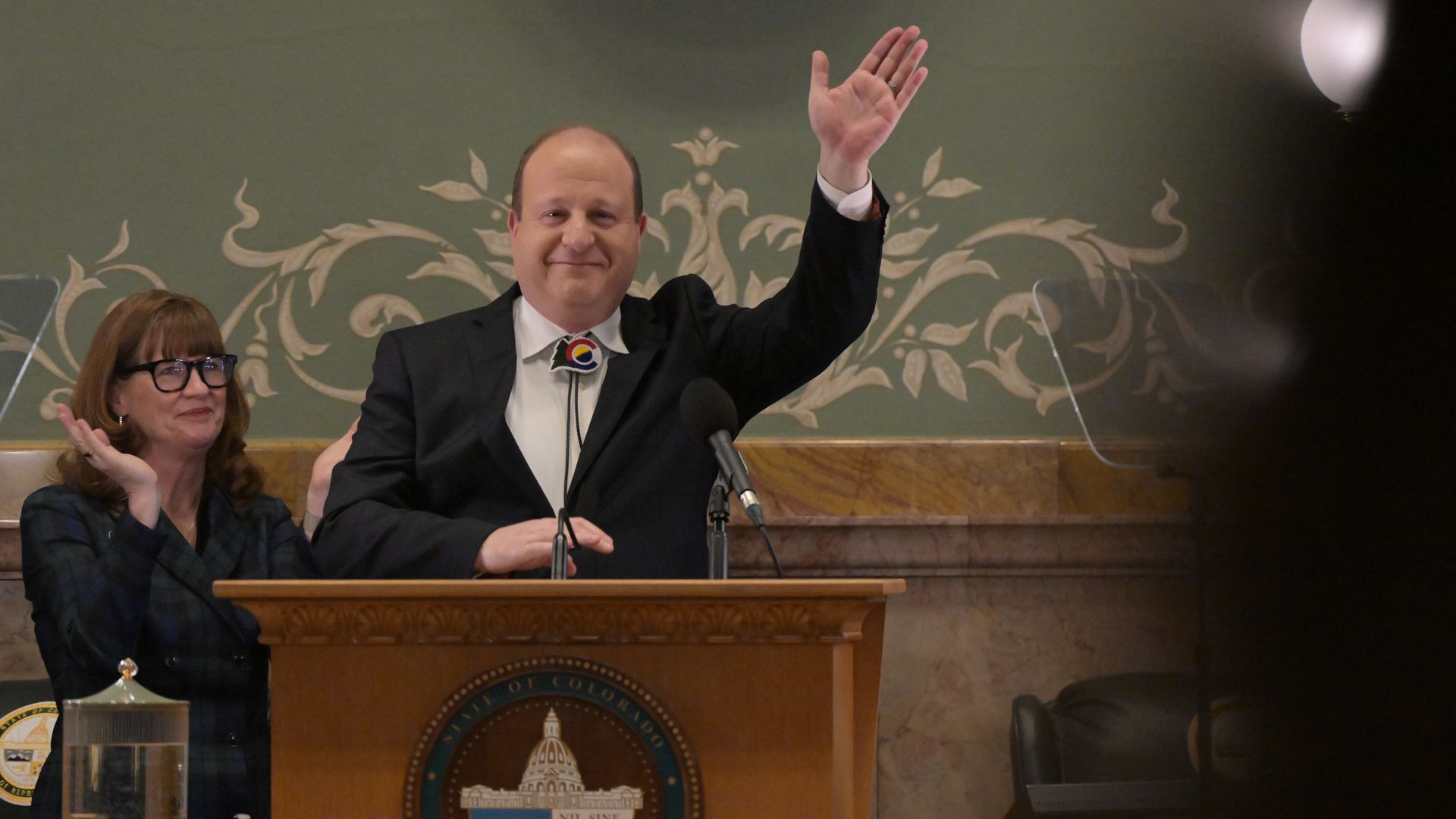 Gov. Jared Polis at his final State of the State address Thursday. Photo: Denver Post via Getty Images