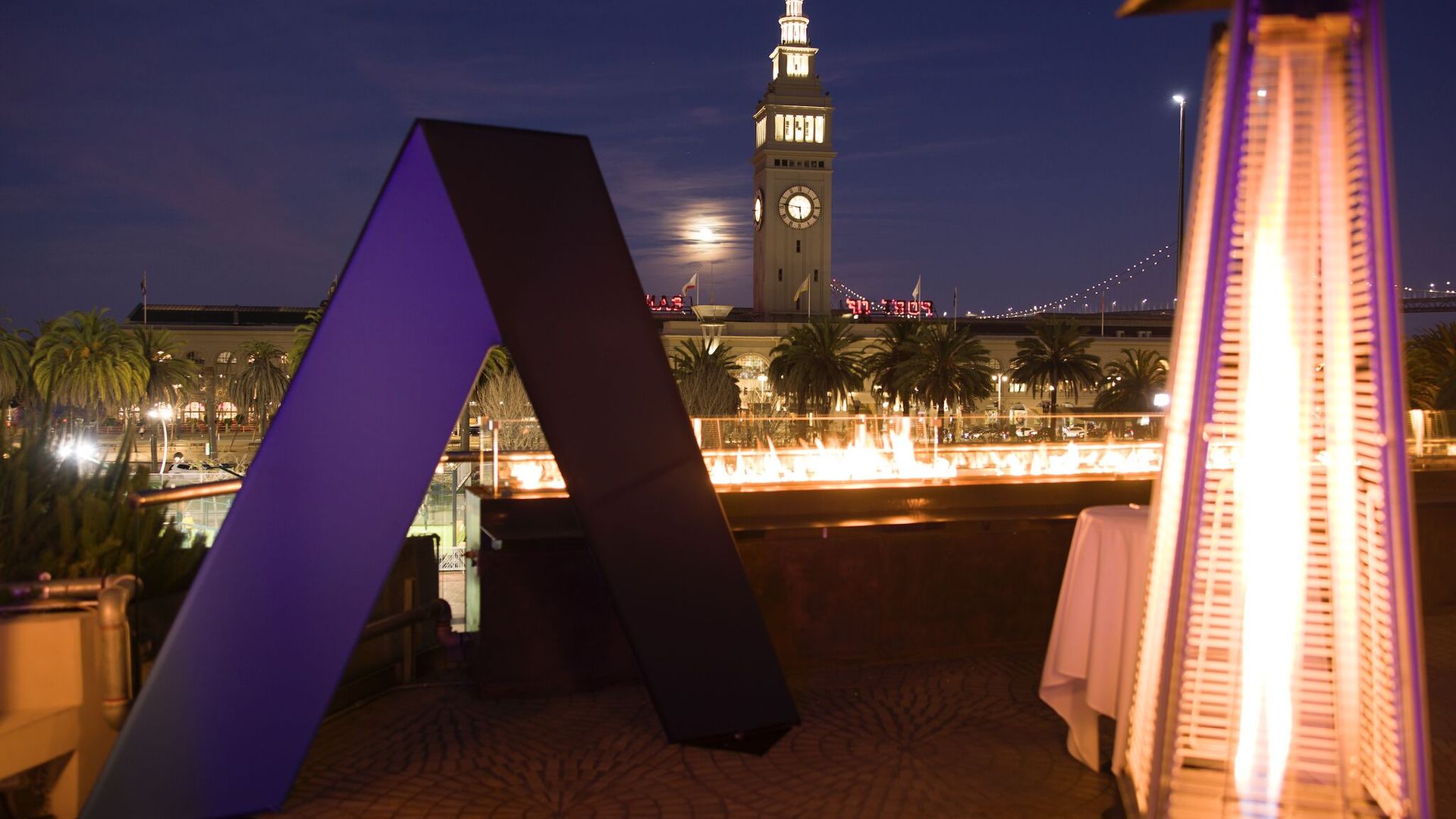 Photo of the Axios logo with the San Francisco skyline in the background. 