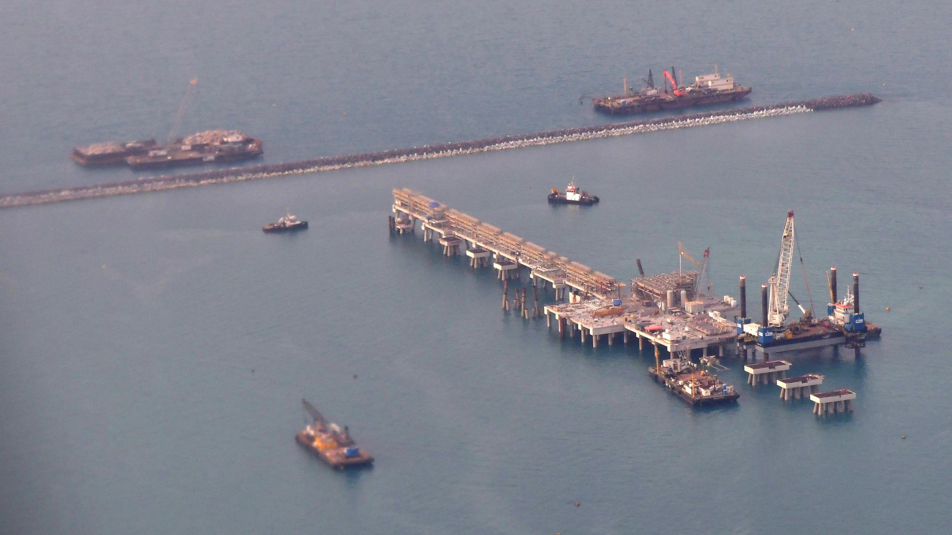An oil platform in Bahrain.