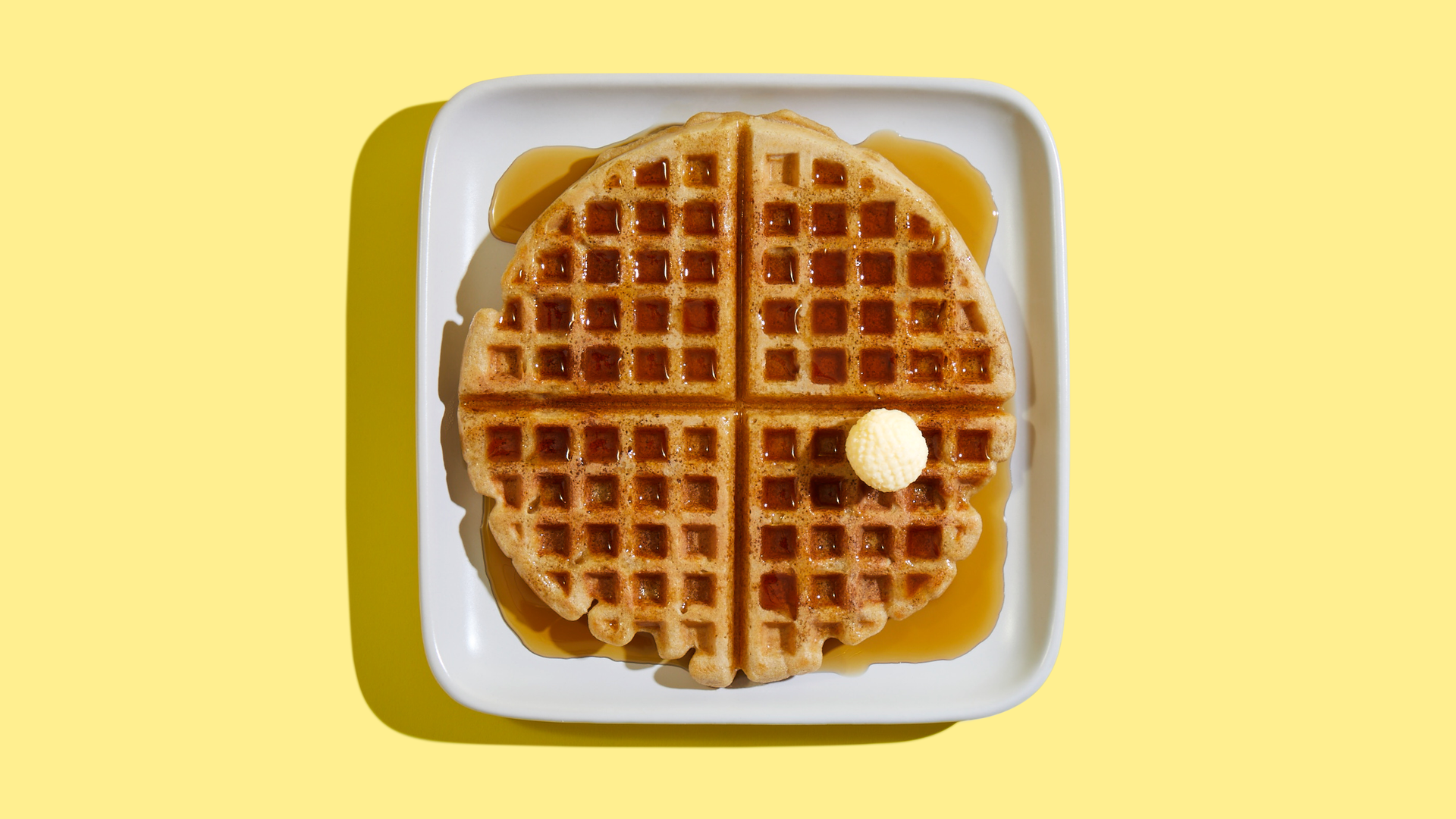 butter ball on waffle