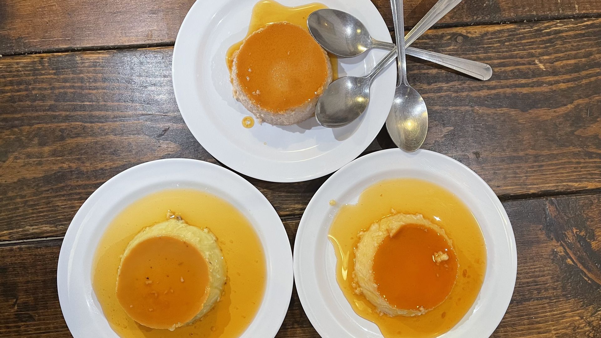 three flans