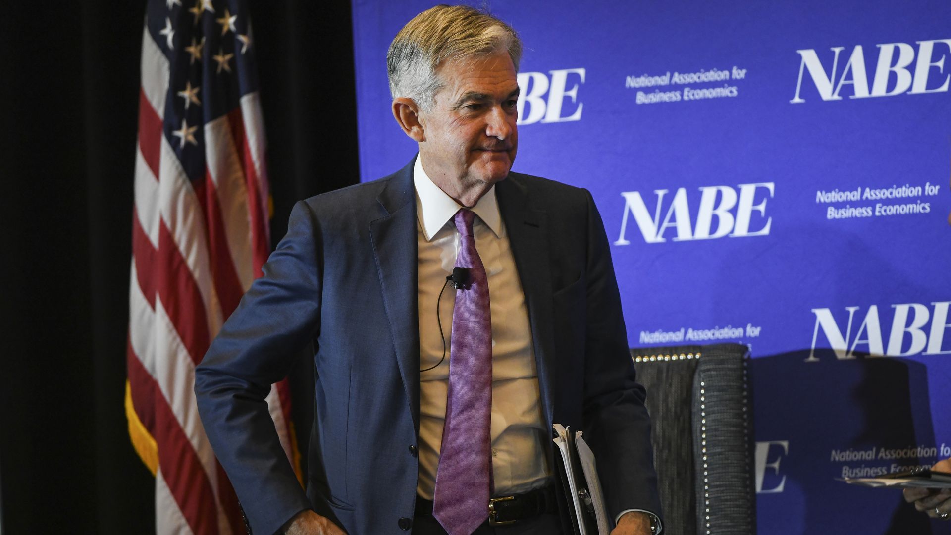 Fed chair Jerome Powell at a NABE conference