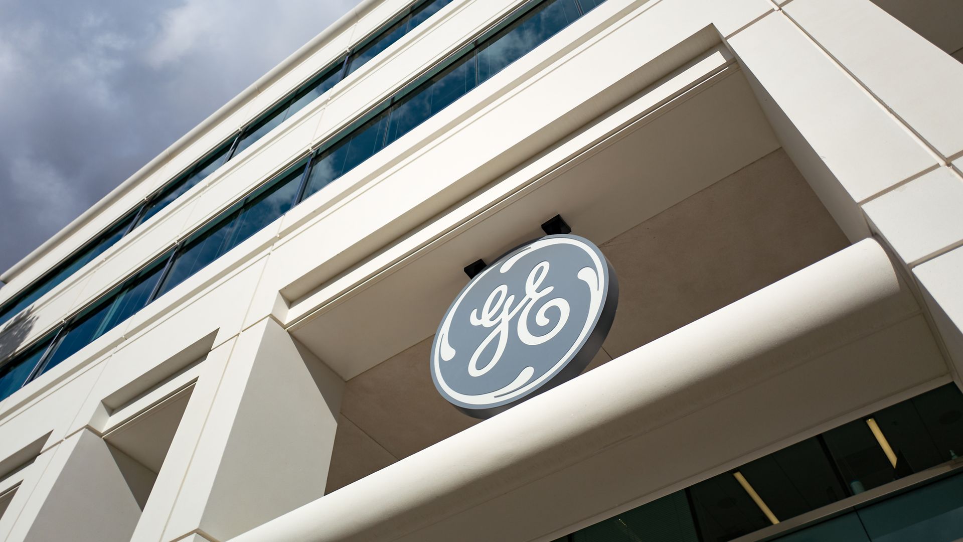 Logo for General Electric on a building in the Bishop Ranch office park in San Ramon, California, October 20, 2017.