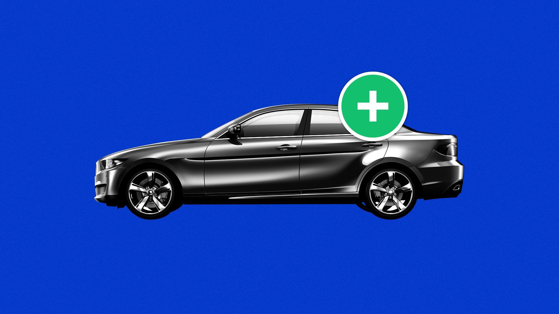 Illustration of car with “add to cart” icon