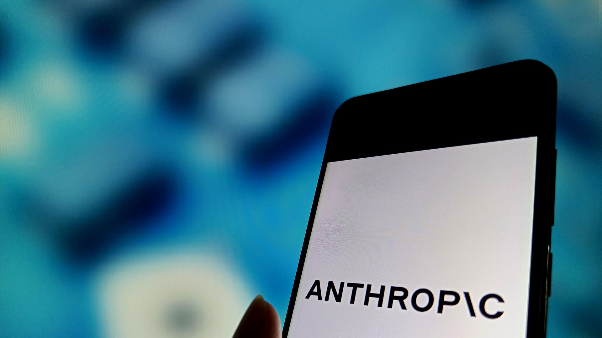 Anthropic logo seen on a phone screen