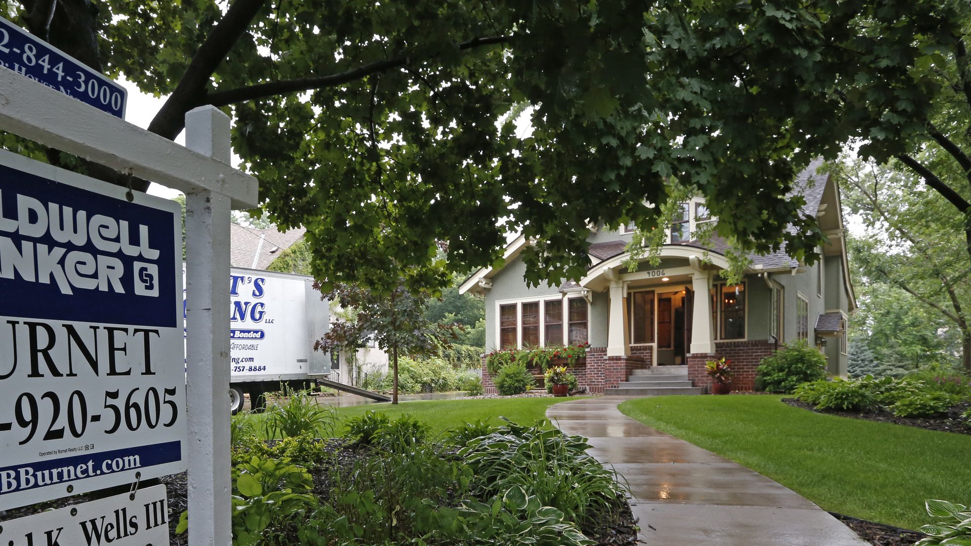 A for sale sign in front of a house