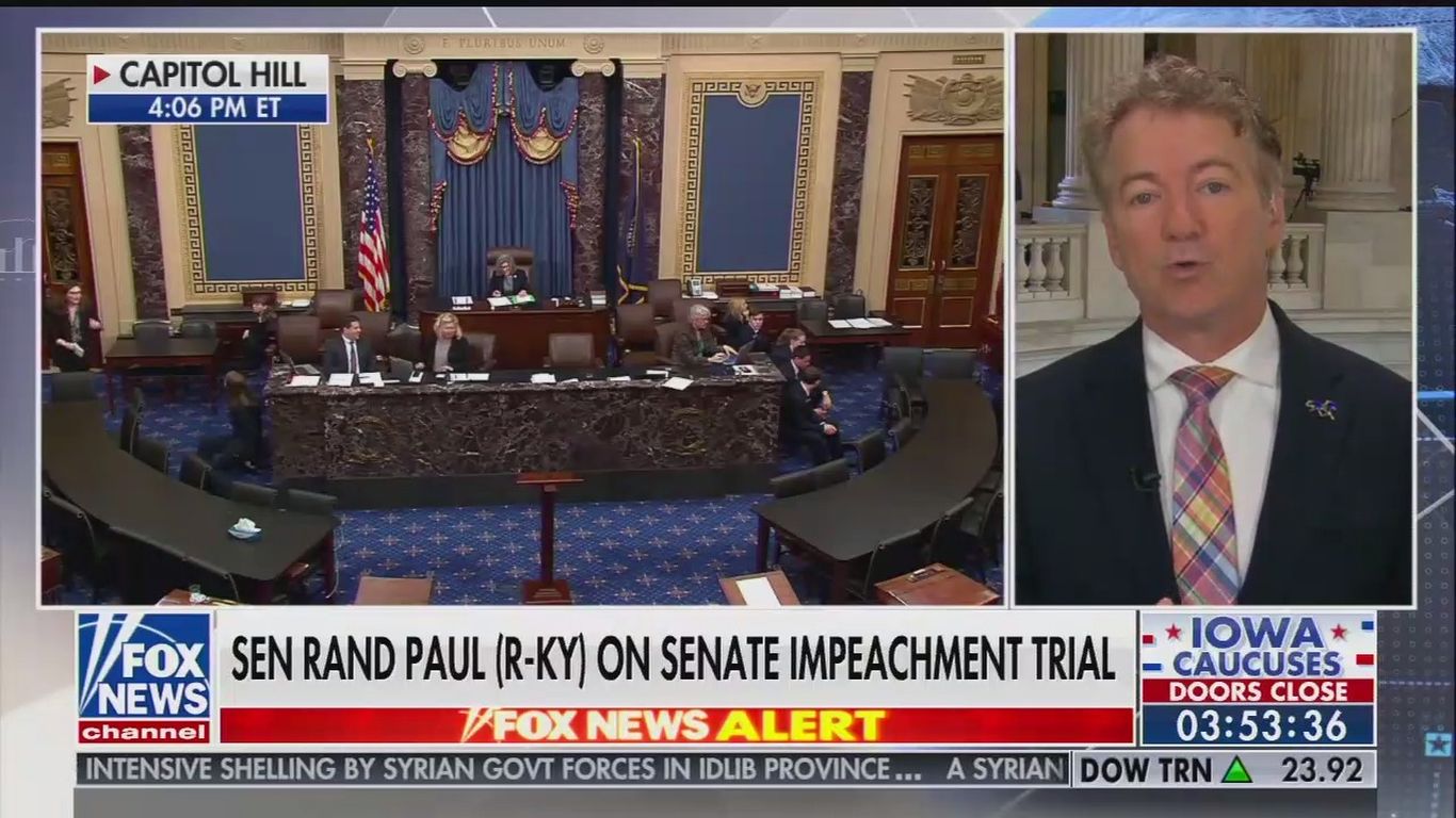 Sen. Rand Paul calls for shorter impeachment trials