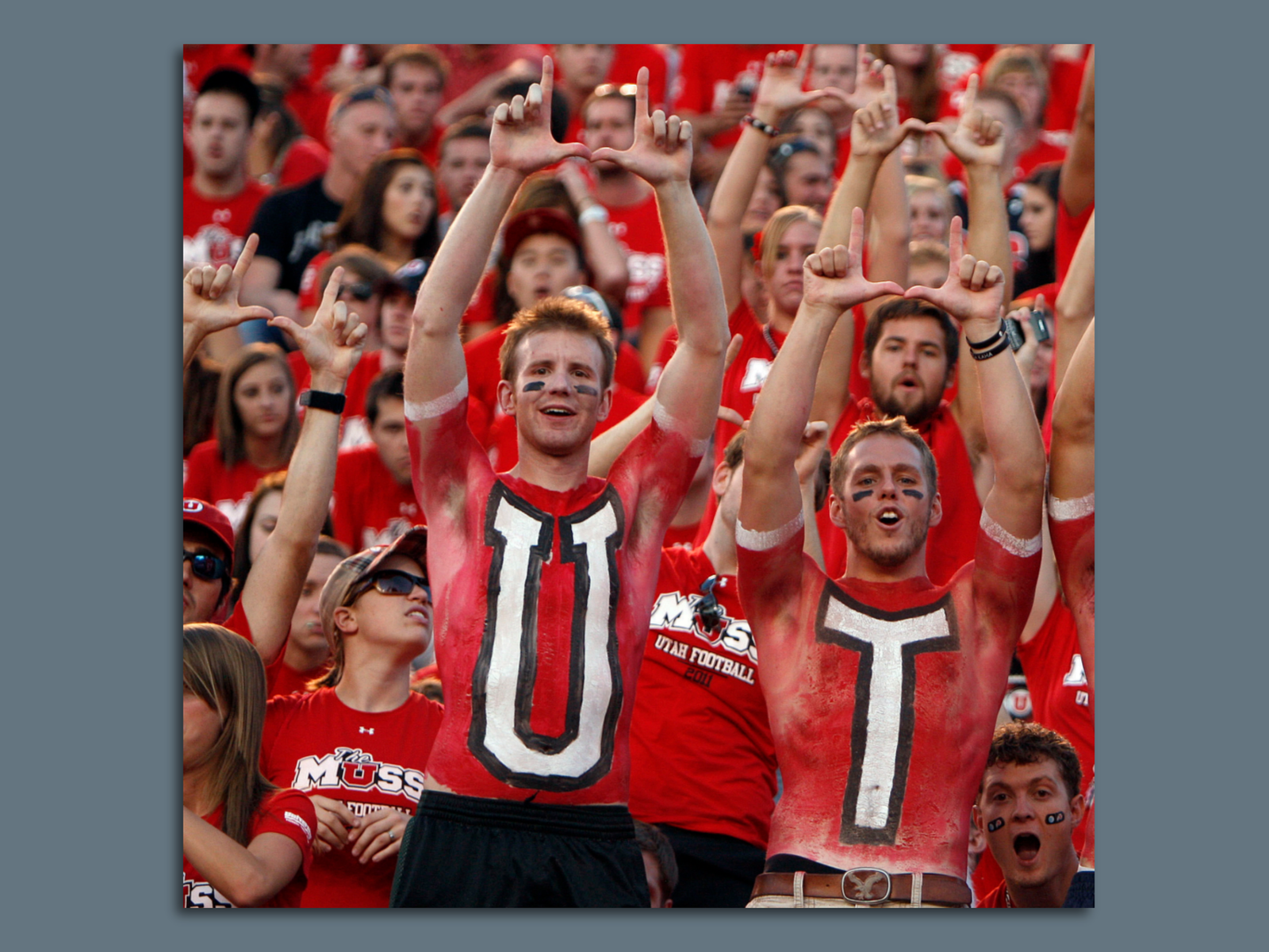 Utah football painted shirts