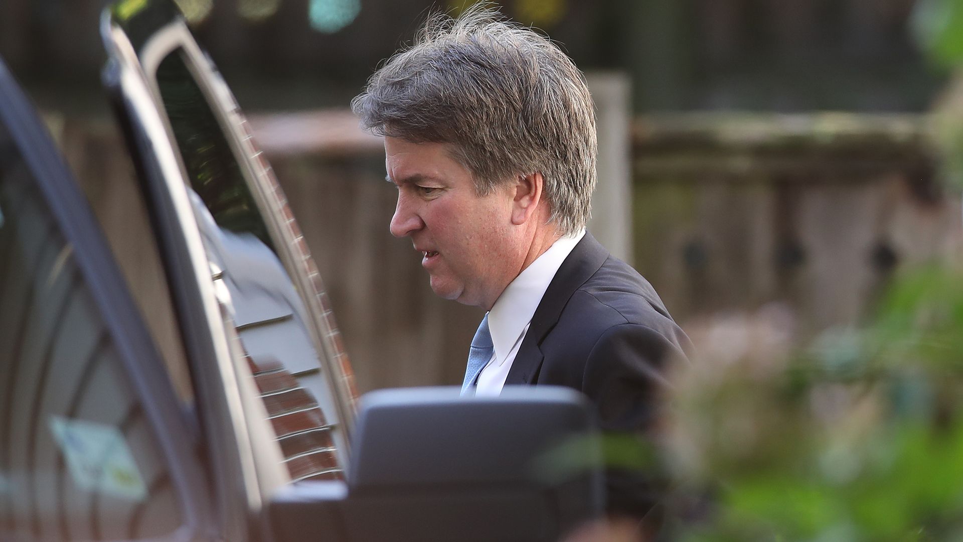  Supreme Court nominee Judge Brett Kavanaugh leaves his home in Maryland.