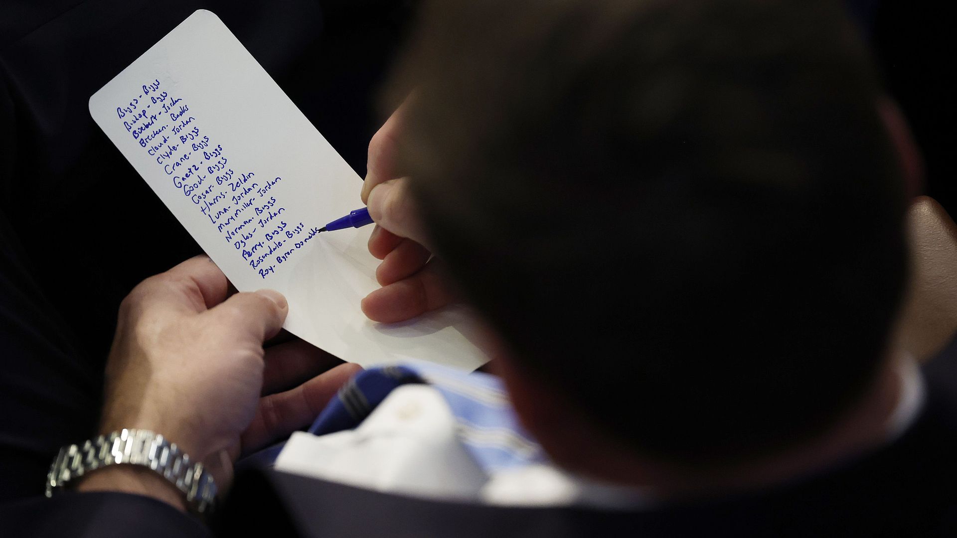 Rep. Richard Hudson (R-N.C.) tallies votes in the House chamber yesterday.