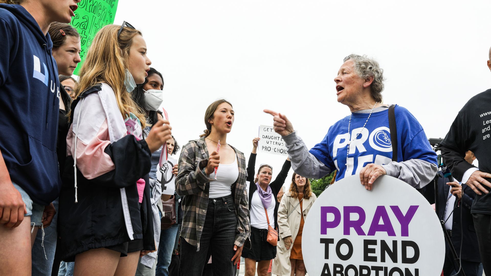 protesters face off on abortion