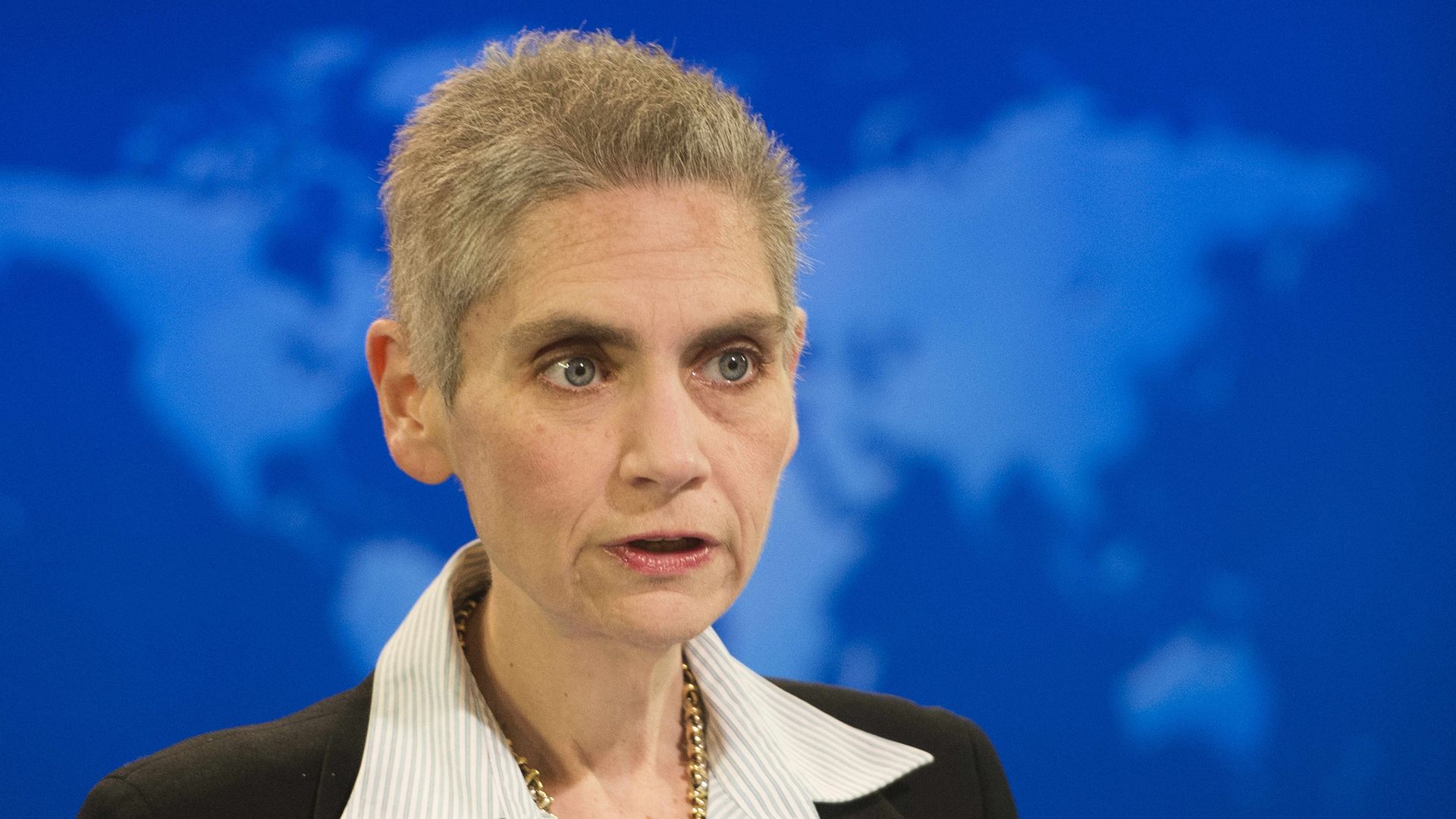 Ambassador Tina Kaidanow, the US State Department's Coordinator for Counterterrorism, during a press briefing at the US State Department in Washington, DC, June 19, 2015