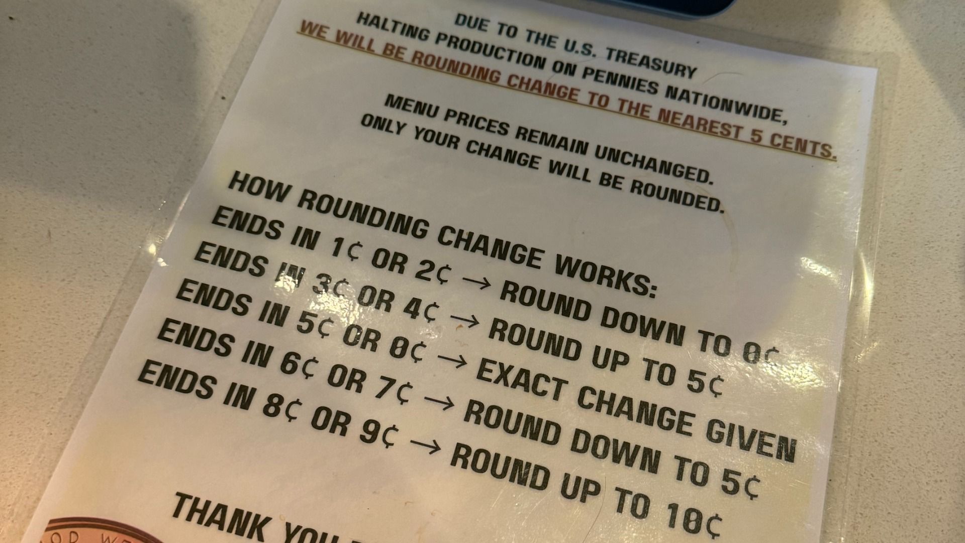 Rounding instructions