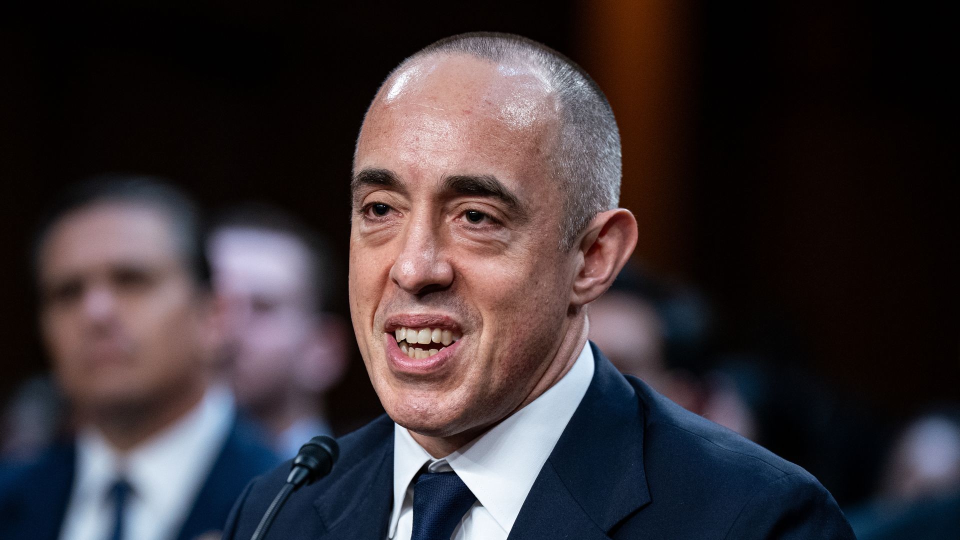 Emil Bove, US circuit judge for the third circuit nominee for US President Donald Trump, speaks during a Senate Judiciary Committee hearing in Washington, DC, US, on Wednesday, June 25, 2025. 