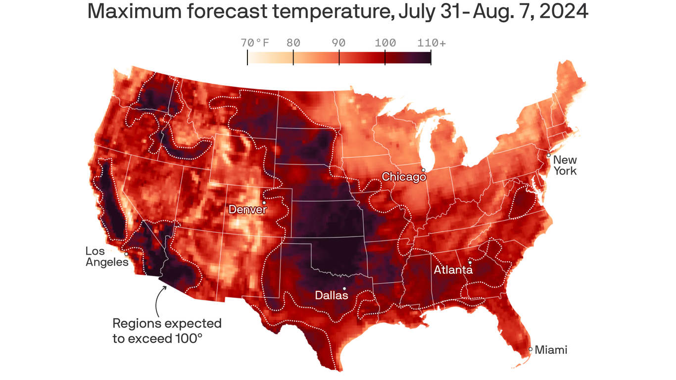 U.S. heat wave intensifies, worsening wildfires