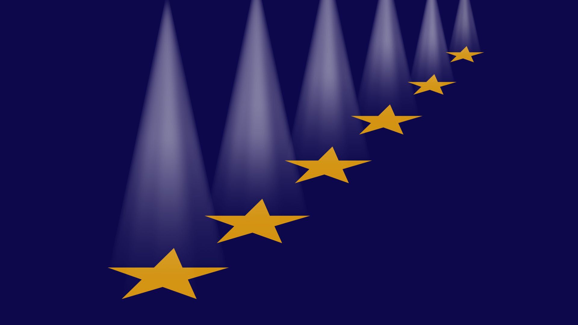 Light shining down on stars