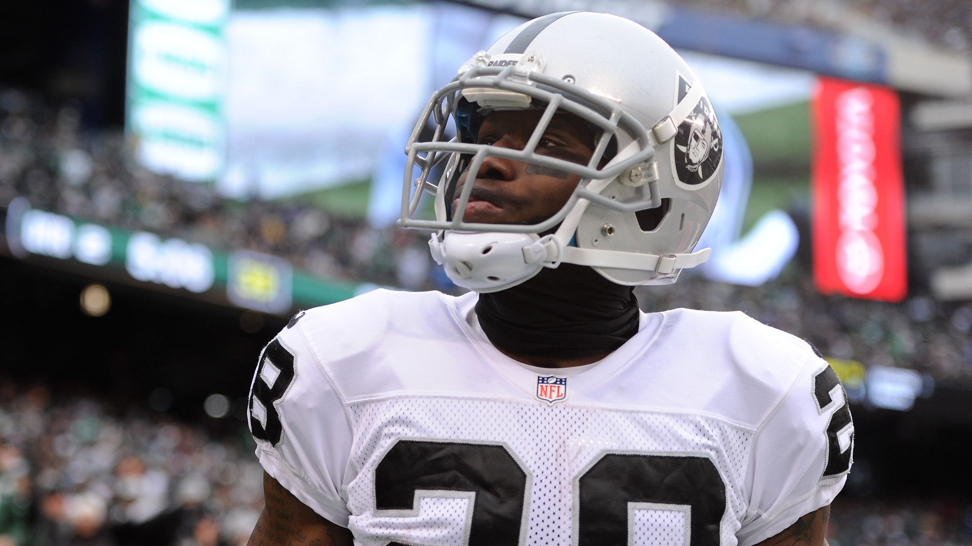 Phillip Adams of the Oakland Raiders at MetLife Stadium on December 8, 2013
