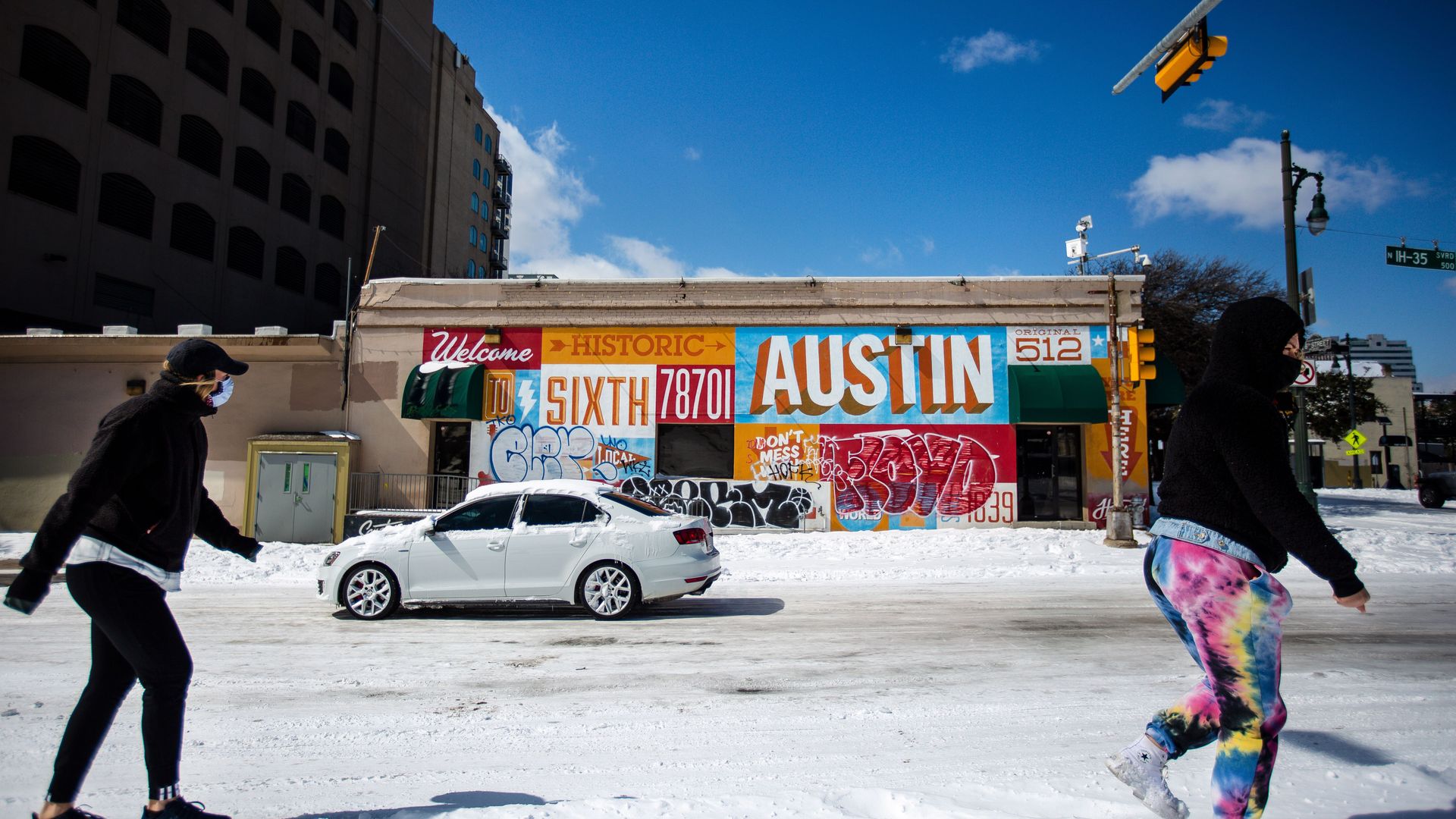 Austin in the snow
