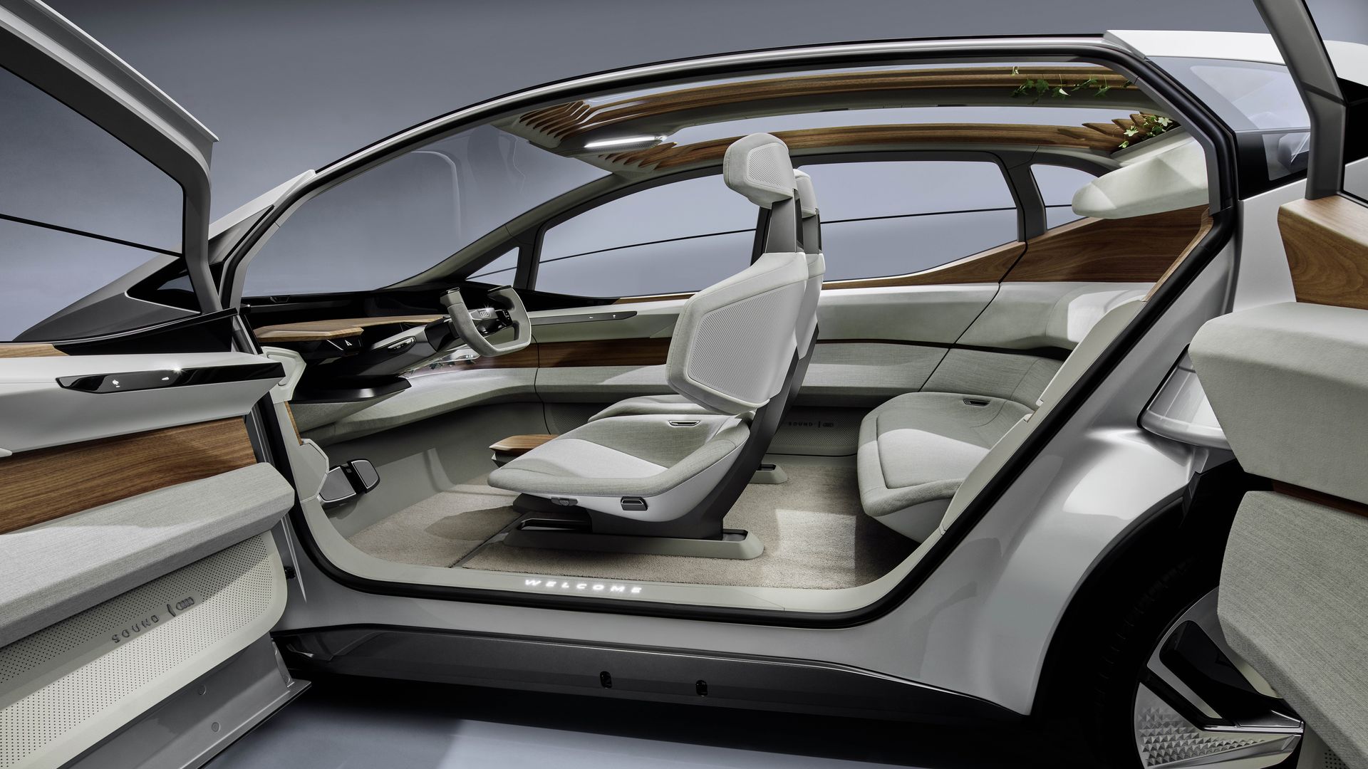 Interior of futuristic Audi AI:ME concept car