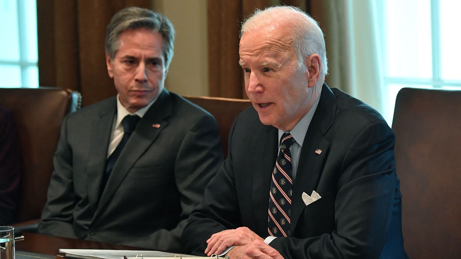 President Biden with Secretary of State Antony Blinken in the White House on March 10.