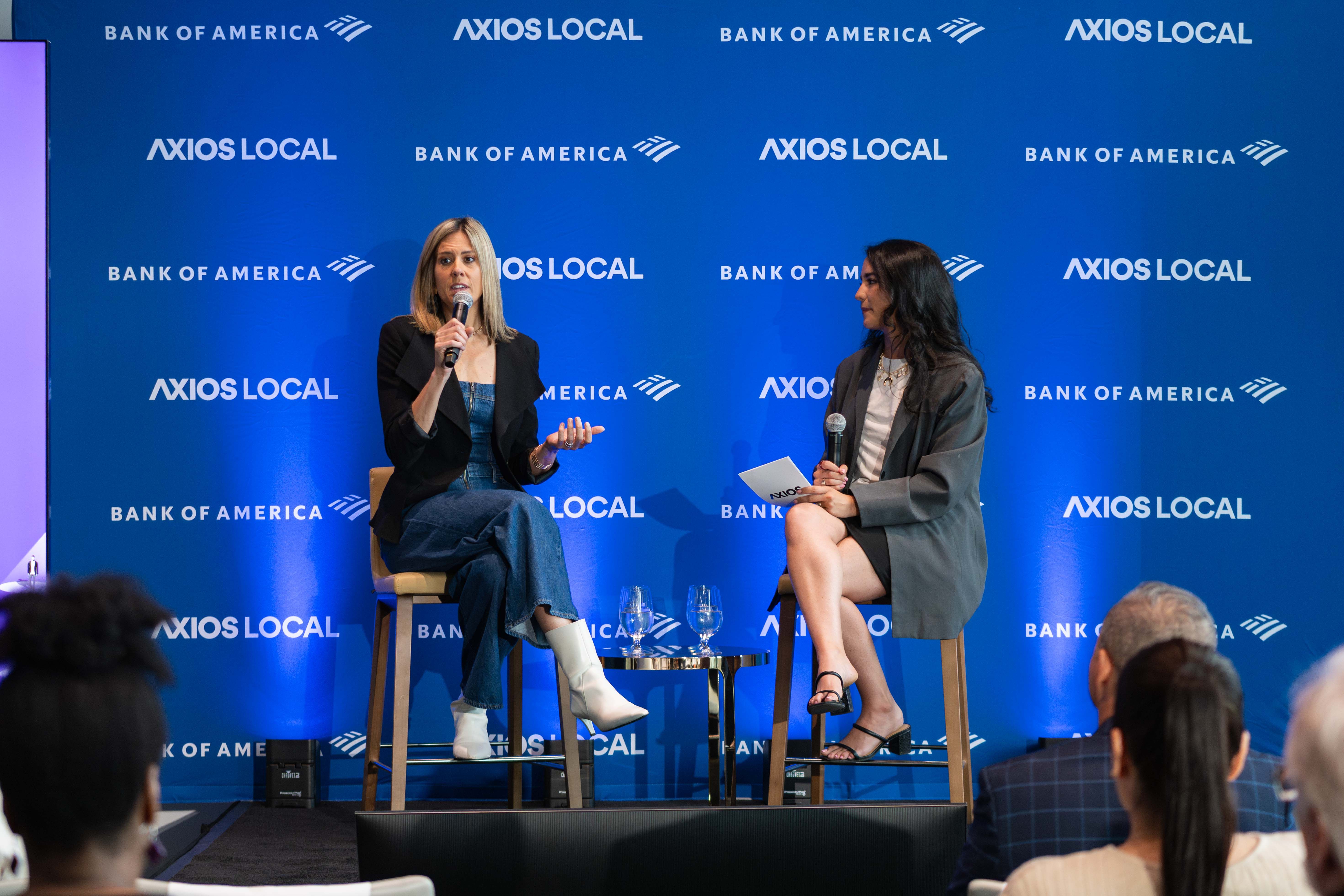 Jamie Brown (left) and Laura Barrero.  Photo: Laura Wolff for Axios 