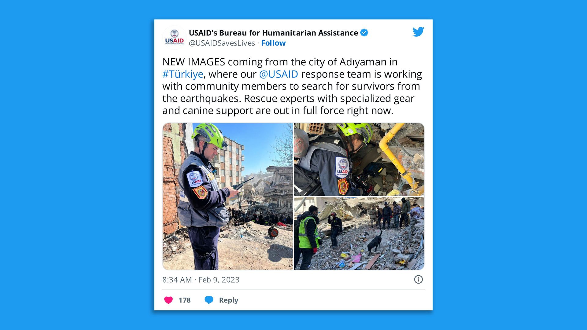 Photos using Fairfax-based rescue team helping in earthquake damaged city