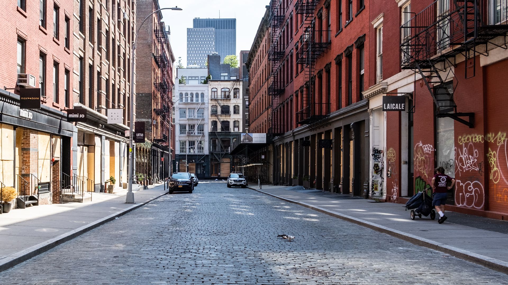 Photo of empty street in New York