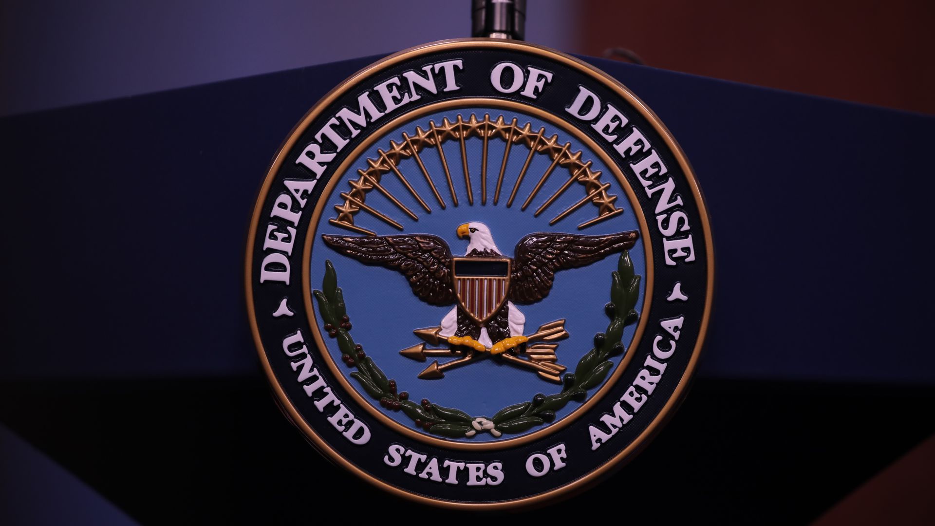 The Department of Defense seal.