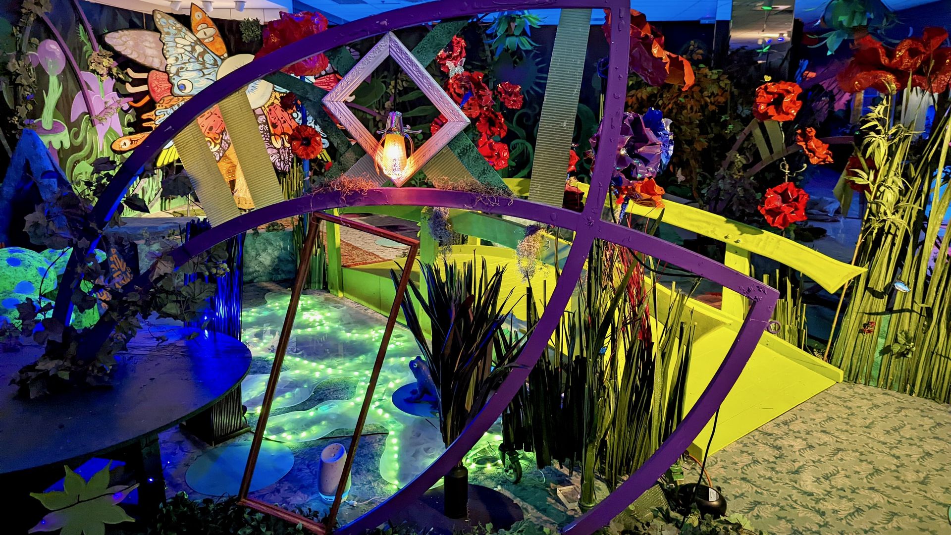 An art exhibit with bright colors