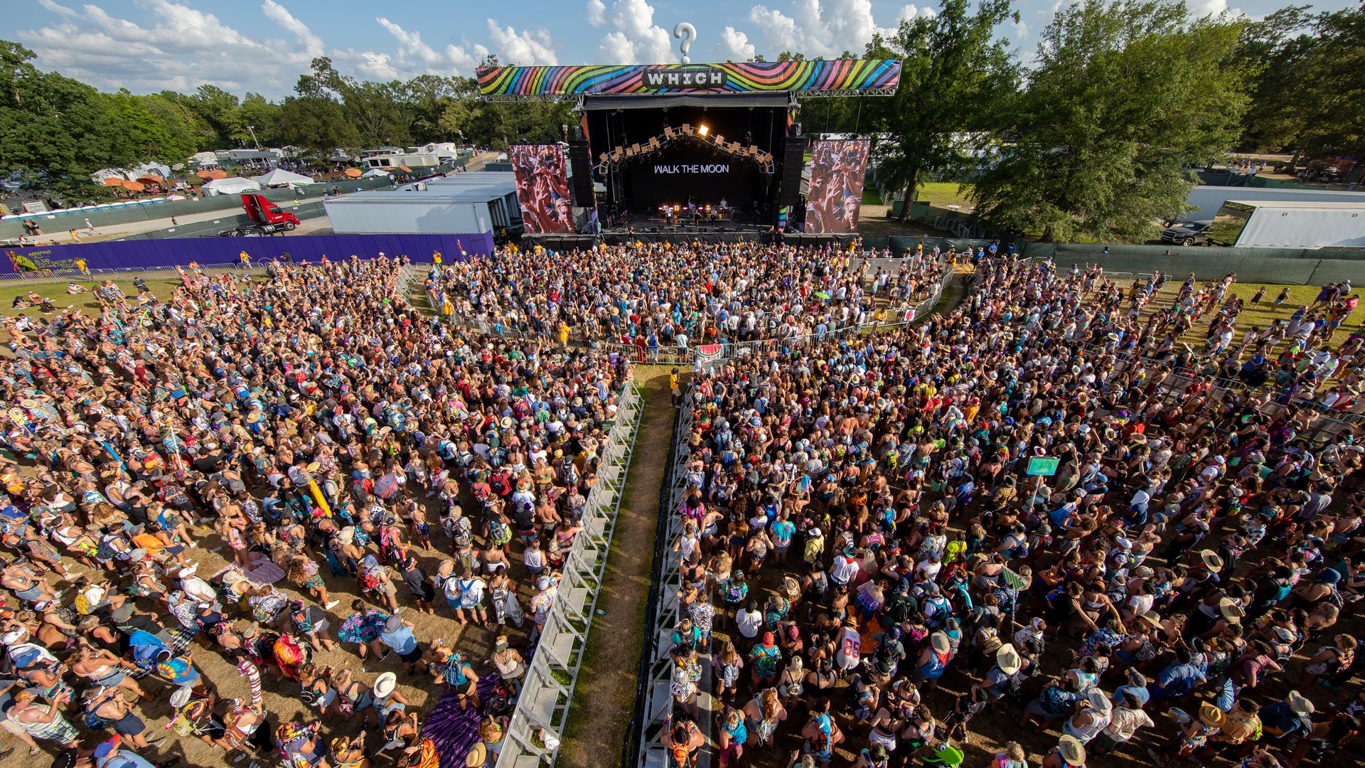 A large crowd gathers at the Bonnaroo Music and Arts Festival