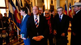 Regierung.  Jared Polis wartet im Kapitol auf den 1.  10. Foto: Helen H. Richardson/Denver Post über Getty Images