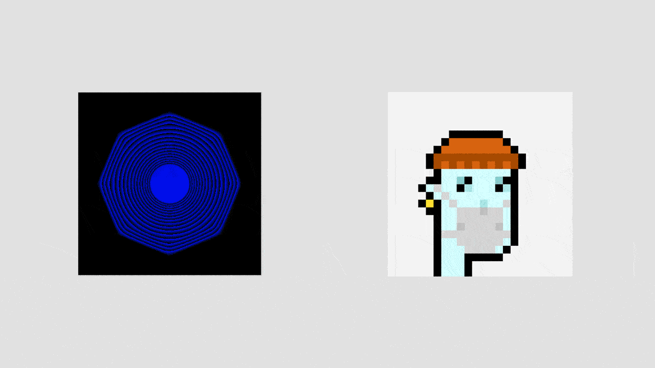 Quantum, by Kevin McCoy, and Crypto Punk #7523