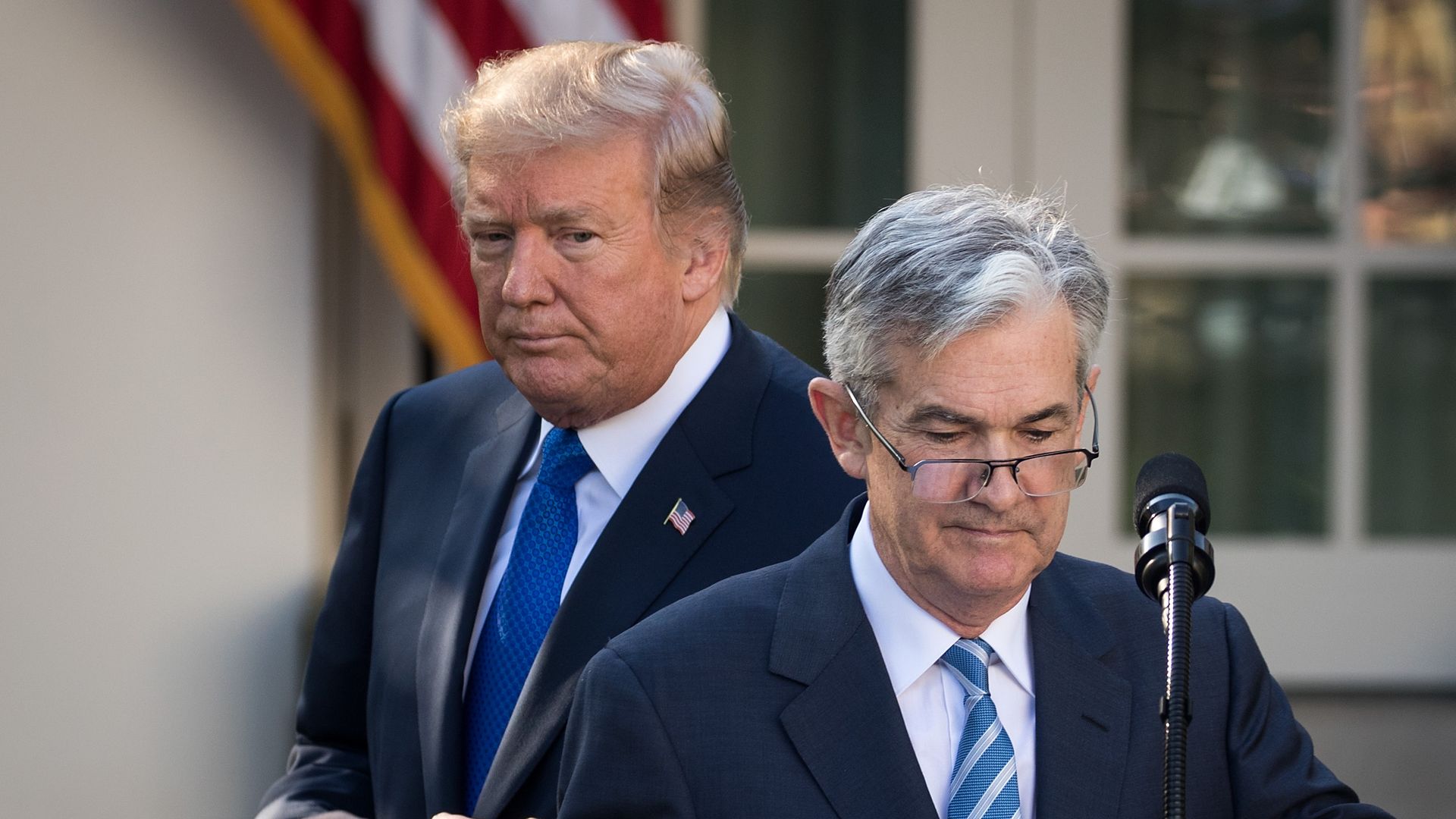 Trump and Fed Chairman Jerome Powell