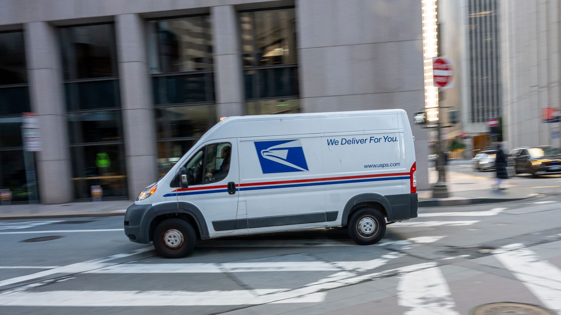 A United States Postal Service (USPS) van in San Francisco, California, US, on Tuesday, Dec. 31, 2024. The Department of Labor is scheduled to release initial jobless claims figures on January 2. Photographer: David Paul Morris/Bloomberg via Getty Images
