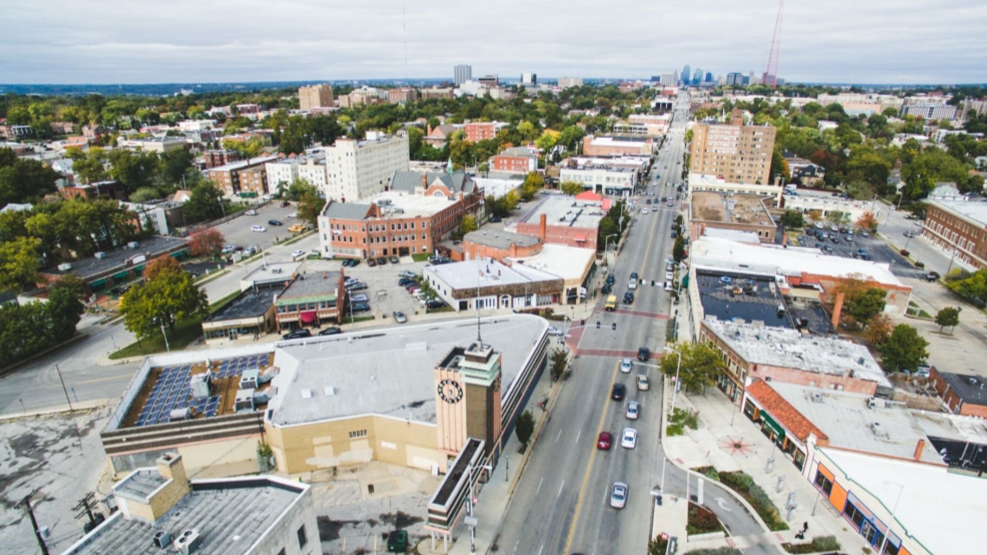 Midtown — before streetcar construction. 
