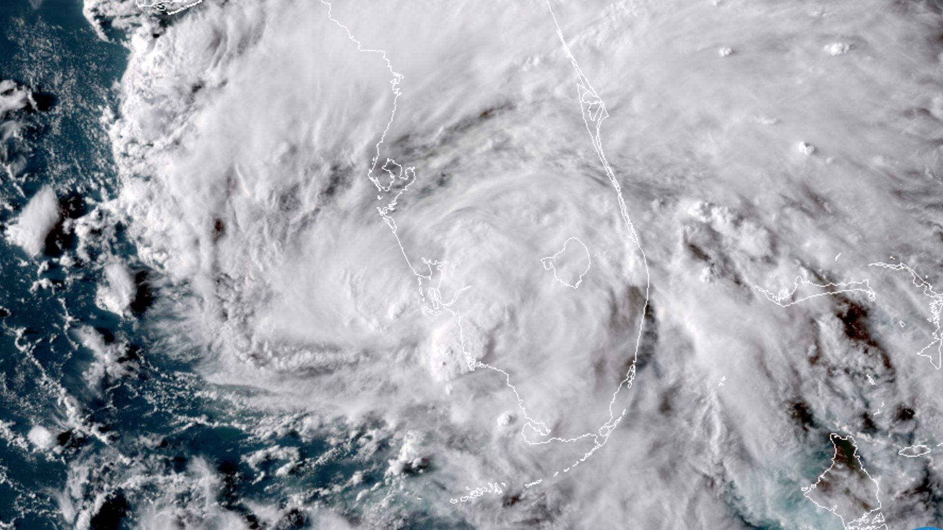 Satellite image of Tropical Storm Gordon on Sept. 3, 2018.