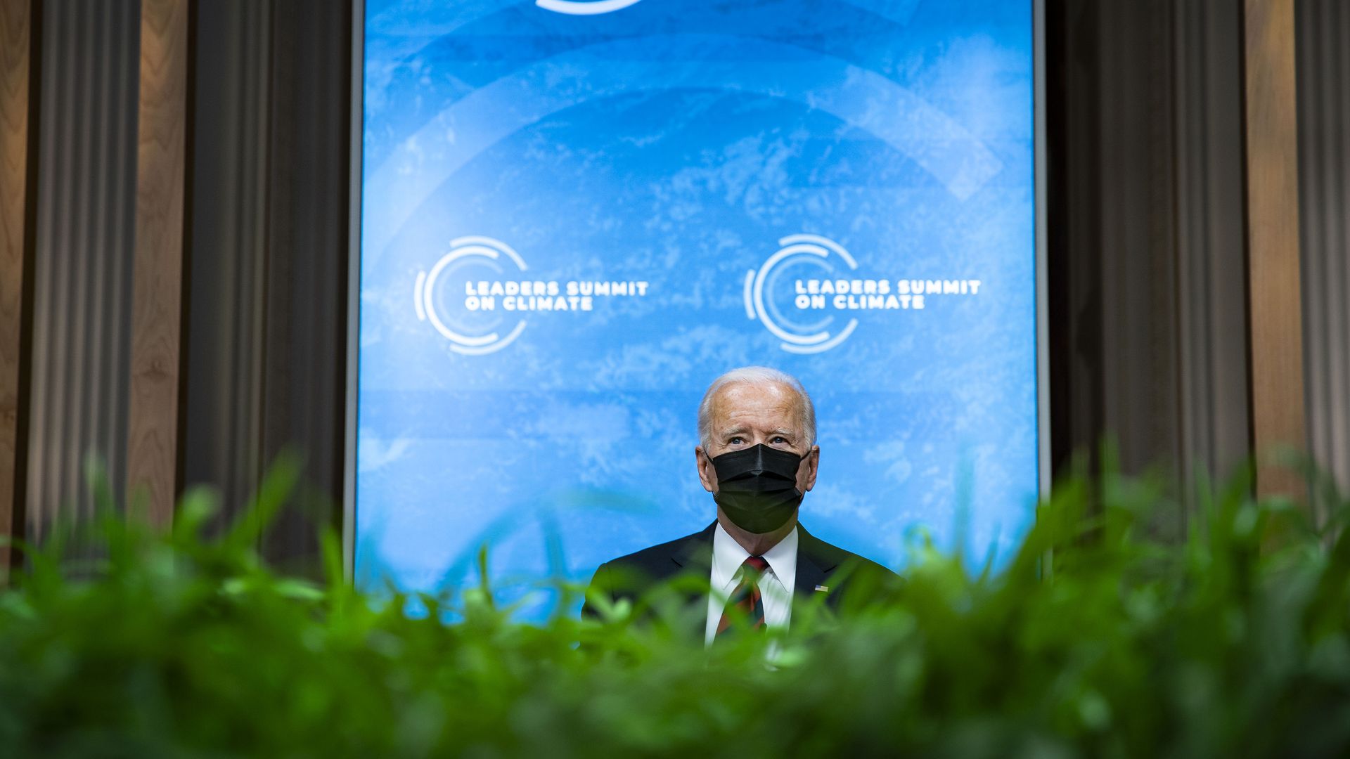 President Biden during the virtual Leaders Summit on Climate on April 22.