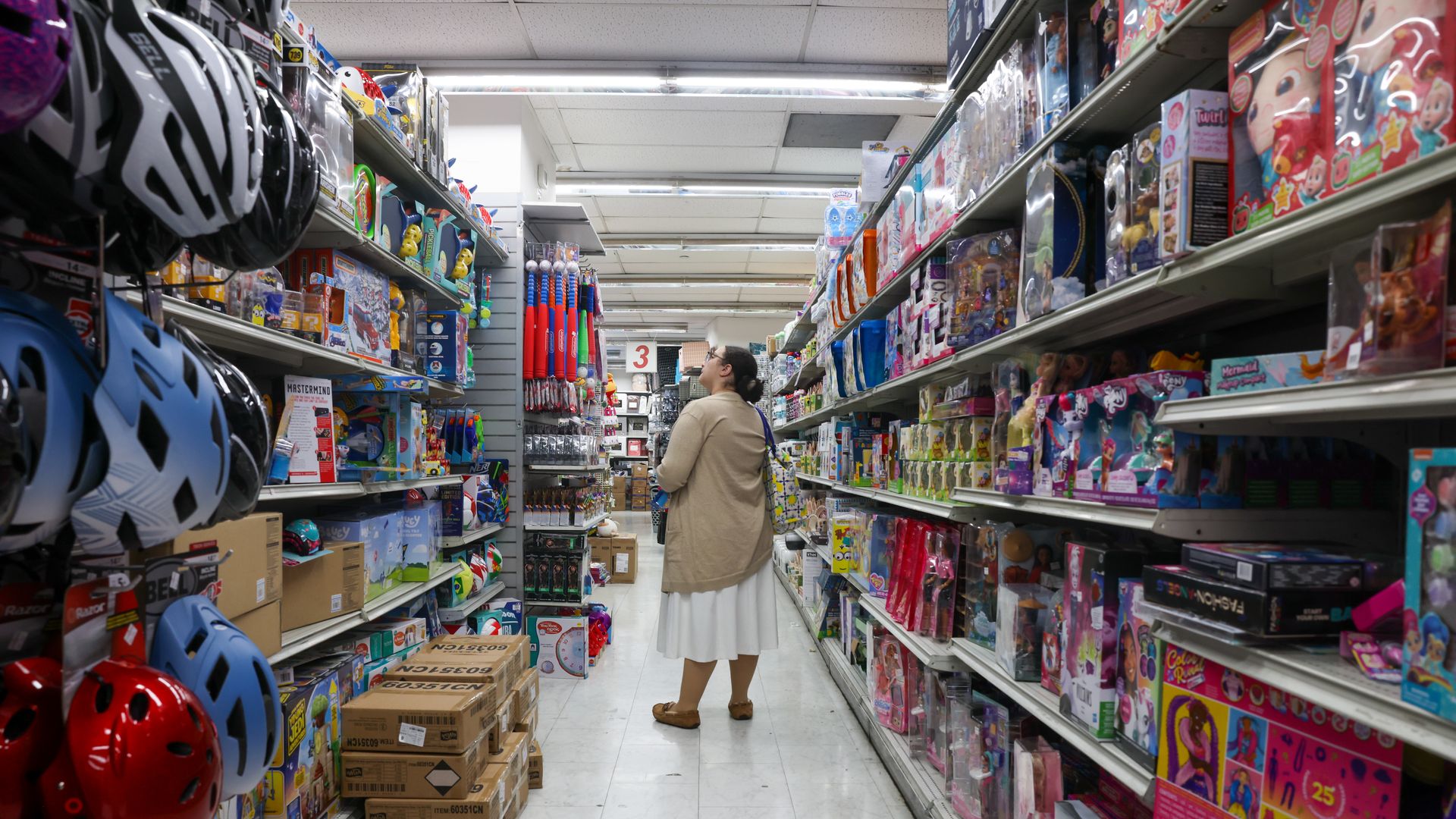 People shopping in a retail store