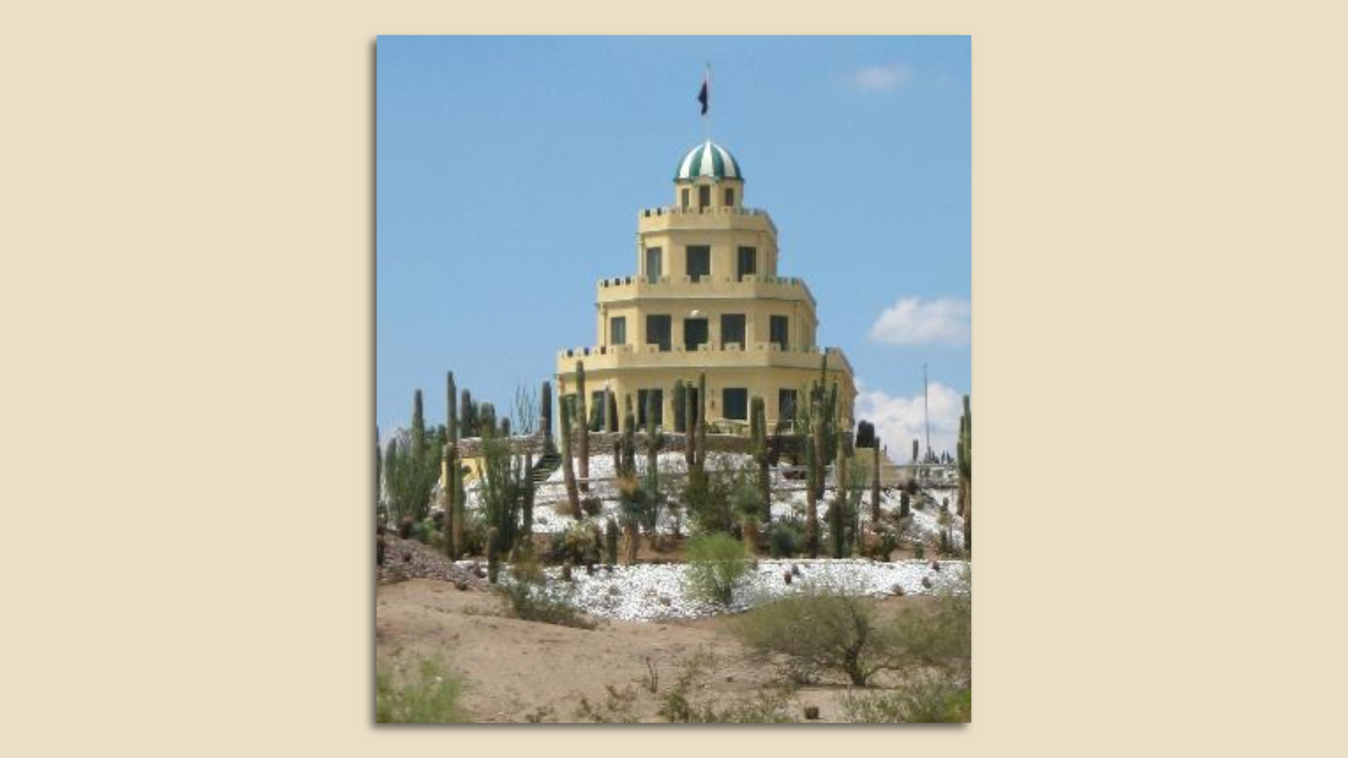 An outside view of Tovrea Castle in Phoenix. 