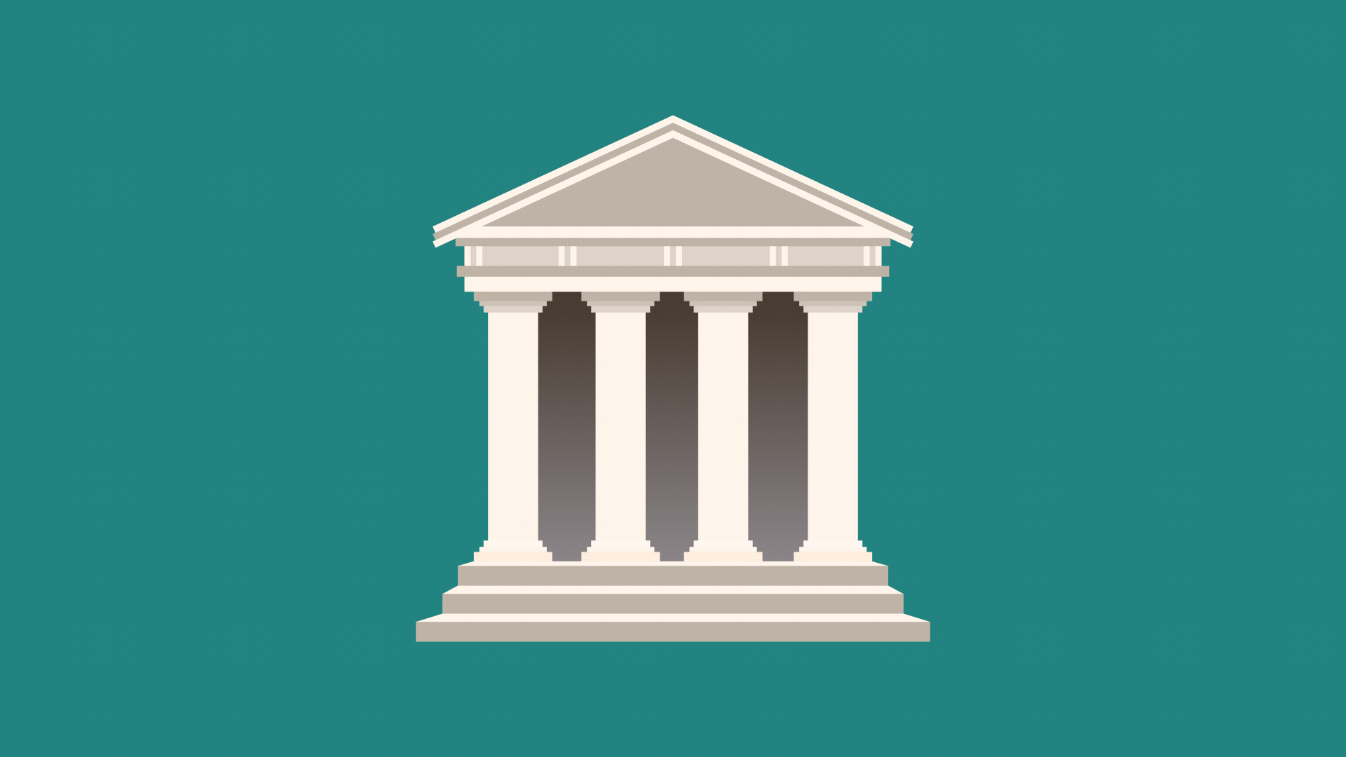 Illustration of the classical building emoji with an increasing number of notifications popping up over it.